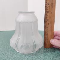Vintage Victorian Style Hourglass Bell Shaped Frosted Glass Lamp Light Shade, Replacement Shade