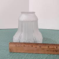 Vintage Victorian Style Hourglass Bell Shaped Frosted Glass Lamp Light Shade, Replacement Shade