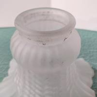 Vintage Frosted Glass Ruffled Tulip Light Shade, Flower Shaped Replacement Shade