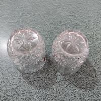 Vintage NEW Cristal de Flandre Salzburg Crystal Rocks Glasses, Set of Two, 10 Ounce Old Fashioned Glasses, Whiskey Glasses, Lowball Glasses