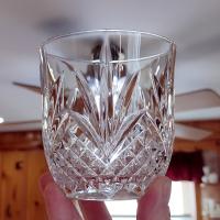 Vintage NEW Cristal de Flandre Salzburg Crystal Rocks Glasses, Set of Two, 10 Ounce Old Fashioned Glasses, Whiskey Glasses, Lowball Glasses