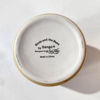 Vintage Sango Birds and the Bees Ceramic Canister, Pink Bird Lid