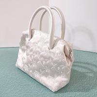 Vintage Nine West Ivory Satin Embroidered Floral Quilted Shoulder Bag