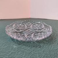 Imperial Glass Nucut Sawtooth Edge Serving Dish, Antique Relish Tray