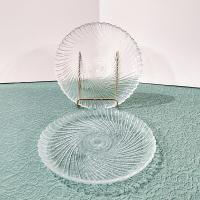 Vintage Arcoroc Seabreeze Clear Glass Dessert Salad Plates, Set of Two