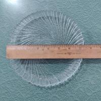 Vintage Arcoroc Seabreeze Clear Glass Dessert Salad Plates, Set of Two