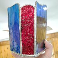 Stained Glass Desk Organizer, Remote Control Pen Pencil Holder