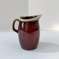 Vintage Hull Pottery Creamer, Brown Drip Glazed Ceramic Creamer