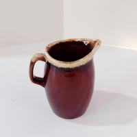 Vintage Hull Pottery Creamer, Brown Drip Glazed Ceramic Creamer