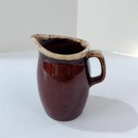 Vintage Hull Pottery Creamer, Brown Drip Glazed Ceramic Creamer