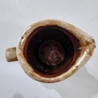 Vintage Hull Pottery Creamer, Brown Drip Glazed Ceramic Creamer