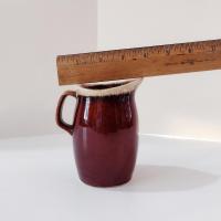 Vintage Hull Pottery Creamer, Brown Drip Glazed Ceramic Creamer