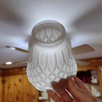 Vintage Art Deco Style Frosted Glass Lamp Shade, Pendant Lamp Shade, Sconce Glass Shade