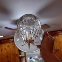 Vintage Art Deco Style Frosted Glass Lamp Shade, Pendant Lamp Shade, Sconce Glass Shade