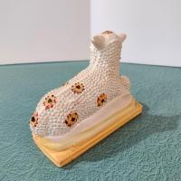 Vintage Mother Sheep and Lamb Liberty Workshop Chalkware Figurine, Early American Folk Art Figure