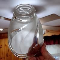 Vintage Frosted Swirl Glass Lamp Shade, Replacement Light Cover Shade