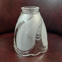 Vintage Frosted Swirl Glass Lamp Shade, Replacement Light Cover Shade
