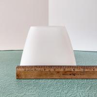 Vintage Oblong Oval White Milk Glass Lamp Shade, Replacement Light Shade