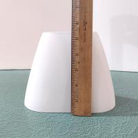 Vintage Oblong Oval White Milk Glass Lamp Shade, Replacement Light Shade