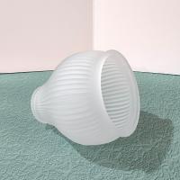 Vintage Ribbed White Satin Glass Lamp Shade, Replacement Light Shade