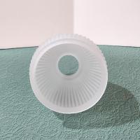Vintage Ribbed White Satin Glass Lamp Shade, Replacement Light Shade