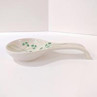 Vintage Shamrock Ceramic Spoon Rest, Irish Kitchen Decor