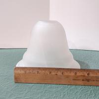 Vintage White Swirl Milk Glass Lamp Light Shade, Bell Shaped Replacement Pendant Shade