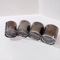 Vintage Silver Chevron Whiskey Glasses, Set of Four, Retro Rocks Glasses