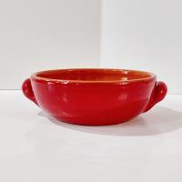 Vintage Ceramic Stoneware Handled Soup Bowl, De Silva Italy Soup Crock