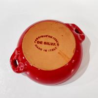 Vintage Ceramic Stoneware Handled Soup Bowl, De Silva Italy Soup Crock