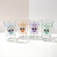 Sugar Skull Day of the Dead Beer Pint Glasses, Set of Four