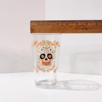 Sugar Skull Day of the Dead Beer Pint Glasses, Set of Four