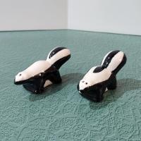 Vintage Ceramic Skunk Salt and Pepper Shaker Set