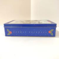 Vintage 1996 Norman Rockwell Snickers Christmas Holiday Tin, Snickers Candy Collectible Tin Storage Container