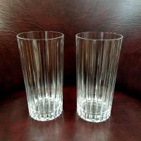 Vintage Royal Crystal Rock Solaris Highball Tumblers, Set of Two, Italian Crystal Drinking Glasses