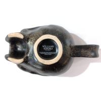 Vintage Williams Sonoma Black Skull Ceramic Mug, Halloween Coffee Tea Mug