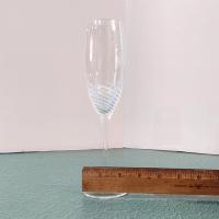 Vintage Crystal Champagne Flutes, Set of Four, Cristal D'Arques-Durand Spirale  Mate Champagne Glasses