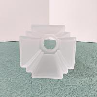 Vintage Art Deco Style Four Sided Frosted Glass Lamp Light Shade, Tulip Shaped Replacement Shade