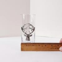 Stag Highball Glass, Pottery Barn Stag Glass, Deer Hunter Cocktail Glass
