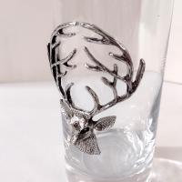 Stag Highball Glass, Pottery Barn Stag Glass, Deer Hunter Cocktail Glass