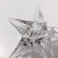 Vintage 9 Pointed Star Crystal Candlestick Holders, Set of 2, Taper Candle Holders