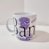 Vintage 2001 Starbucks Bangkok City Mug Collector Series, Thailand Purple and Black Coffee Mug