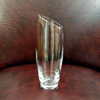 Vintage Stemless Champagne Flutes, Set of 4, Clear Glass Bud Vases