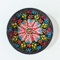 Vintage Turkish Ceramic Hand Painted Bowl, Floral Candy Nut Bowl, Small Serving Dish