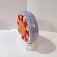 Ceramic Celestial Moon and Sun Face Two Sided Coin Bank
