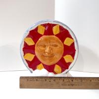 Ceramic Celestial Moon and Sun Face Two Sided Coin Bank