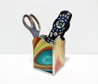 Stained Glass Holder, Southwestern Colors
