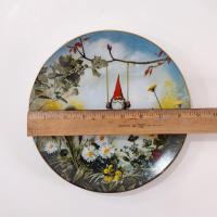Vintage Little Swinger, Fairmount Perfect Porcelain Gnomes Four Seasons Plate 1, Collectible Decorative Plate