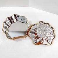 Vintage Daisy Flower Shaped Metal Tin Storage Container, Floral Gift Tin