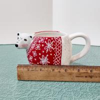 Tag Polar Bear Red Sweater Ceramic Mug, Oversized 16 Ounce Holiday Christmas Coffee Tea Hot Chocolate Mug